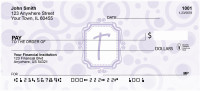 Bubbly Monogram T Personal Checks | MONO-05T
