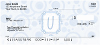 Bubbly Monogram U Personal Checks | MONO-05U