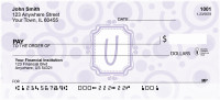 Bubbly Monogram U Personal Checks | MONO-05U