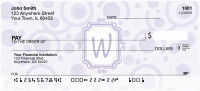 Bubbly Monogram W Personal Checks | MONO-05W