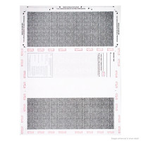 Blue Red Pressure Seal Middle Check, 8.5 X 11 Z-Fold | PSM11-BR