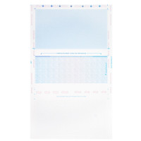 Blue Red Pressure Seal Middle Check, 8.5 X 14 Z-Fold | PSM14-BR