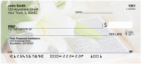 Lily Bouquet On Holy Bible Personal Checks | REL-11