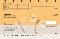 Retro Dragonflies Top Stub Checks | TSANI-008