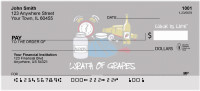 Wrath of Grapes Wine Is Life Personal Checks | WIL-07