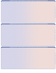 Blue Red Blank 3 Per Page Laser Checks