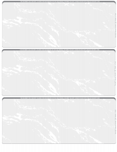 Grey Marble Blank 3 Per Page Laser Checks