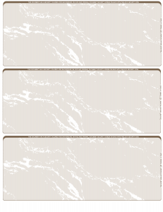 Tan Marble Blank 3 Per Page Laser Checks