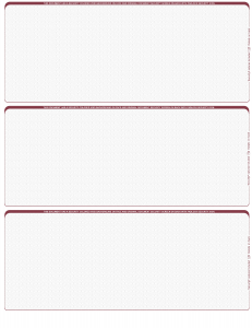 Wall Street Blank 3 Per Page Laser Checks