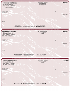 Burgundy Marble 3 Per Page Laser Checks