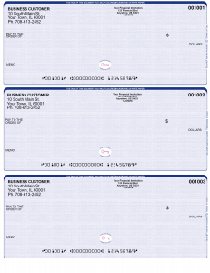 Blue Safety High Security 3 Per Page Laser Checks