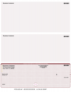 Burgundy Safety High Security Bottom Laser Checks