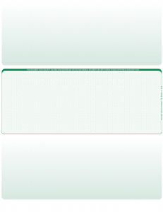 Green Safety Blank Middle Laser Checks
