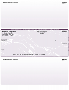 Violet Marble Laser Business One Per Page Voucher Checks- Middle Style