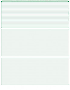 Green Lines Blank Top Laser Checks