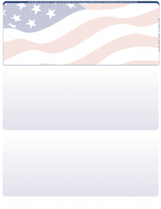 Patriotic Blank Top Laser Checks