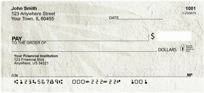 Vintage Canvas With Foliage Personal Checks | ABS-36