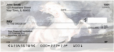 Wild White Stallion Personal Checks | ANJ-35