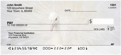 White Peacock Personal Checks | ANJ-55