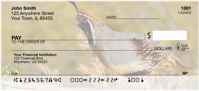 Quail Closeups Personal Checks | ANJ-60