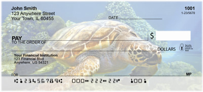 Swimming Sea Turtles Personal Checks | ANJ-85