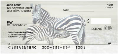 Zebra & Babies Personal Checks | ANJ-90