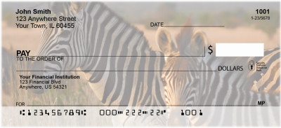 Zebras At Sunset Personal Checks | ANJ-95
