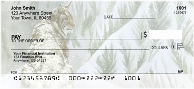 Big Cat In Winter Personal Checks | ANK-67