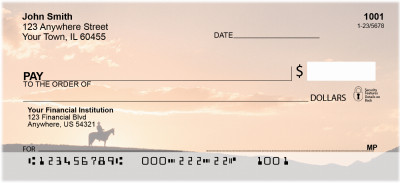 Sunset Horses Personal Checks | ANK-78