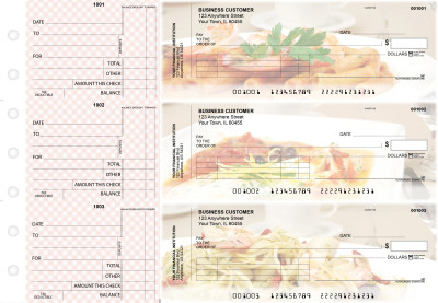 Italian Cuisine Standard Invoice Business Checks | BU3-CDS05-SNV