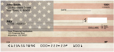 Antique US Flag Personal Checks | CCS-16
