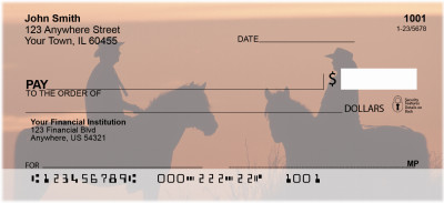 Horses at Dusk Personal Checks | CCS-60