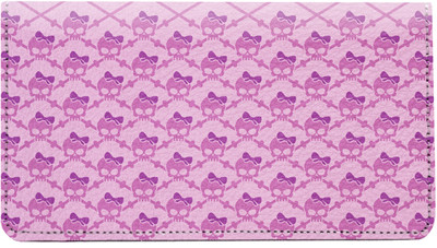 Repeating Bow Skull Leather Checkbook Cover | CDP-GEP79
