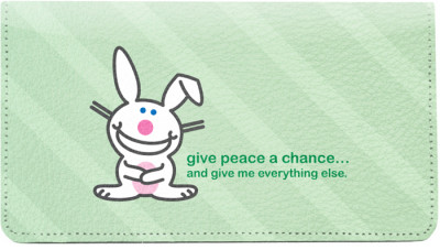 It's Happy Bunny Peace Leather Cover | CDP-IHB08