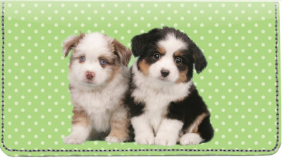 Australian Shepherd Pups Keith Kimberlin Leather Cover | CDP-KKM17