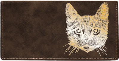 Tabby Cat Engraved Leather Cover | CLE-00002