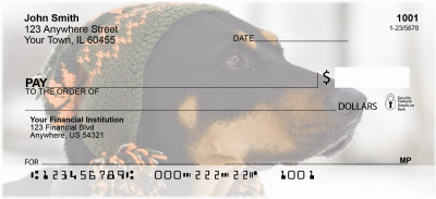 Fun Doberman Style Personal Checks | DOG-27