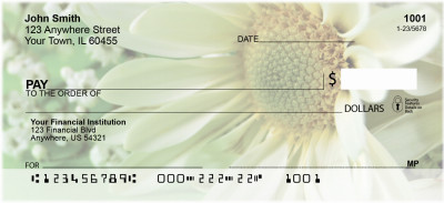 Daisies On Green Personal Checks | FLO-14