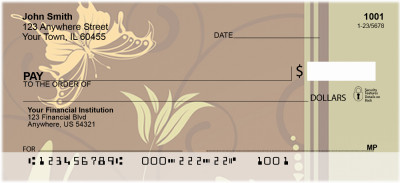 Fall Filigree Stripes Personal Checks | GEP-13