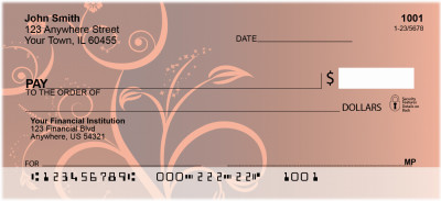 Floral Silhouette Personal Checks | GEP-62