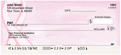 Jen Goode's Pink Ribbons Personal Checks | JEN-02