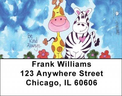 Encouraging Zoo Animals Address Labels | LBAMY-20