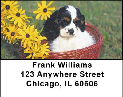 Cocker Spaniel Puppies Address Labels | LBDOG-06