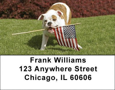 Romping English Bulldogs  Address Labels | LBDOG-65