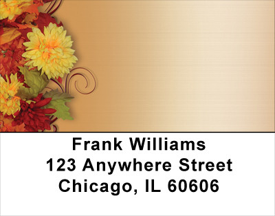 Fall Mums In Bloom Address Labels | LBFLO-33
