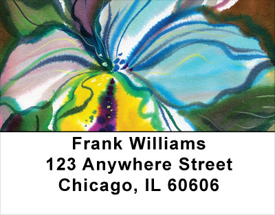 Romantic Watercolor Orchids Address Labels | LBFLO-75