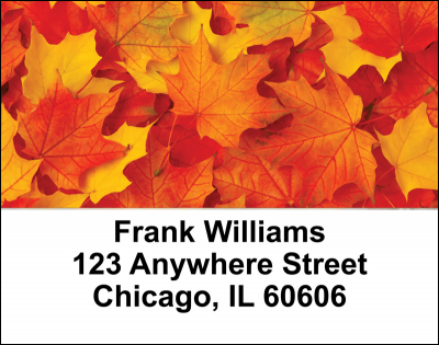 Fall Leaves Address Labels | LBFUN-76