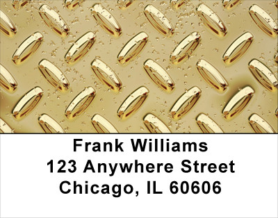 Diamond Plate Multi-Color Address Labels | LBGEP-02