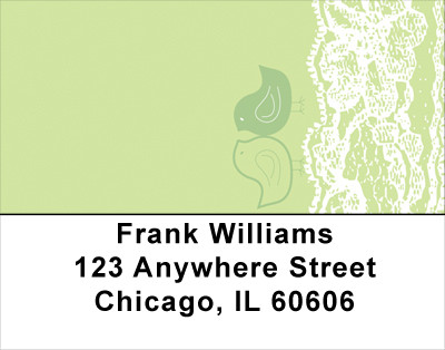 Bird Table Cloth Address Labels | LBGEP-03
