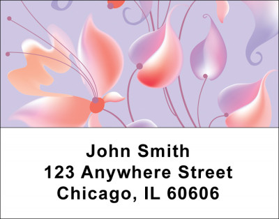 Spaced Flowers Address Labels | LBGEP-07